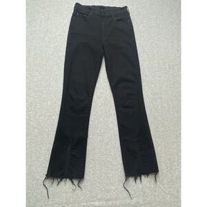 Mother Jeans Womens 25x27 Black The Insider Slit Ankle Fray Skinny Row Hem Tag26
